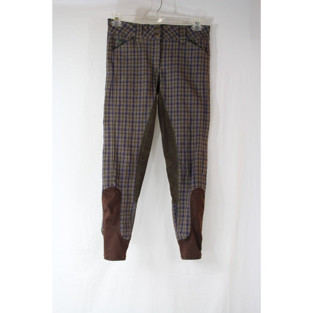 Piper by Smartpak Full Seat Breeches Pants Women’s Size 28L Plaid Horseback Ride